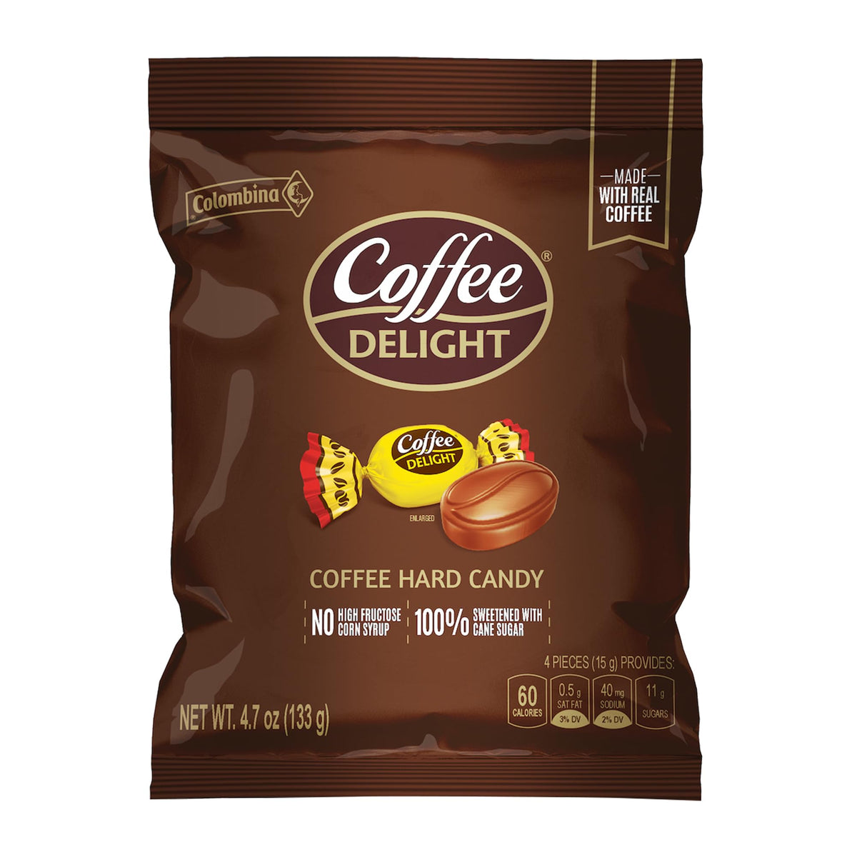 Colombina Coffee Delight Hard Candy, Coffee-Flavored Candy, 100 Count (Pack of 1)