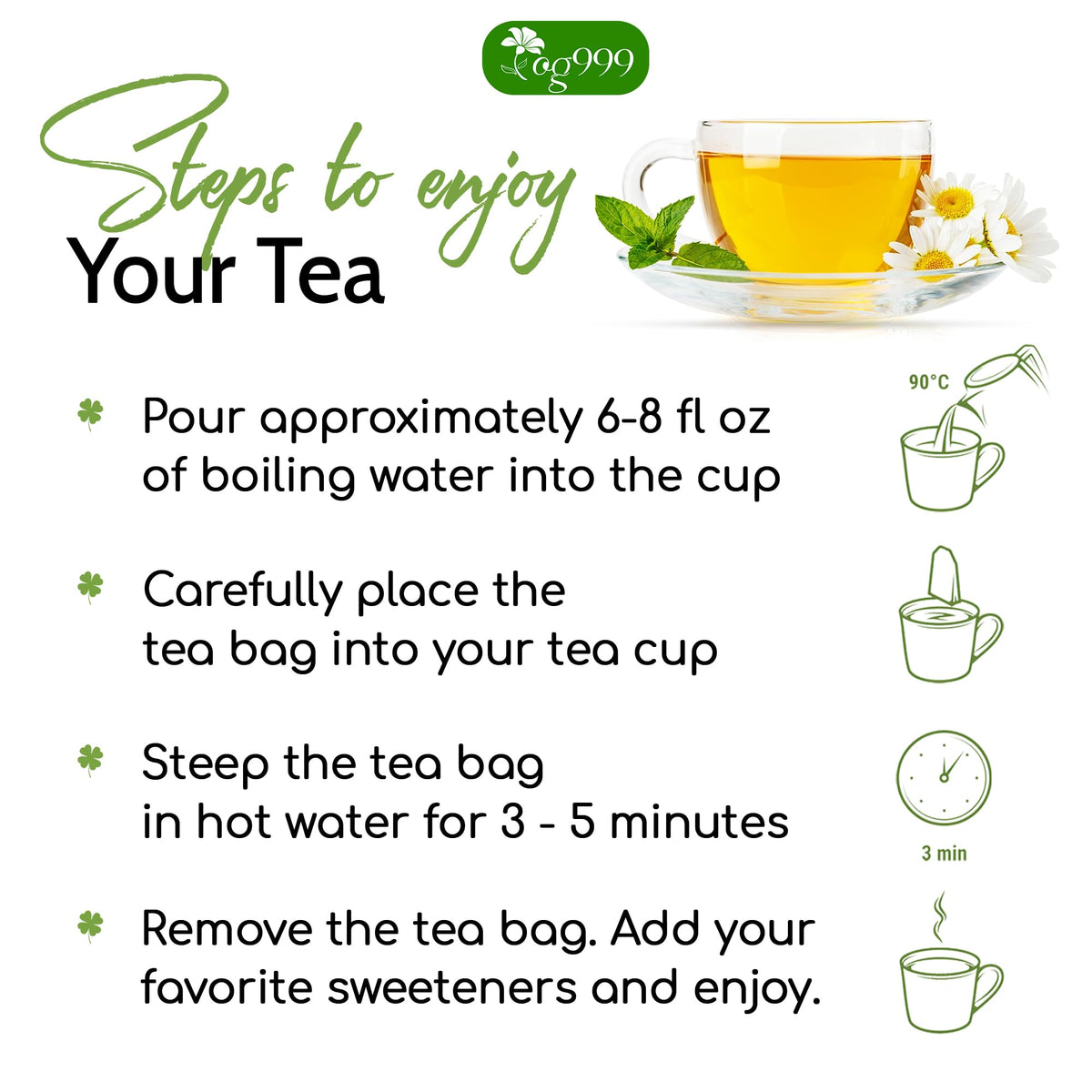 Tog999, Enhanced 120 Thyme Leaf Tea Bags, 100% Natural & Pure. Loose Leaf Thyme Herbal Tea. No Sugar, No Caffeine, No Gluten, Vegan.