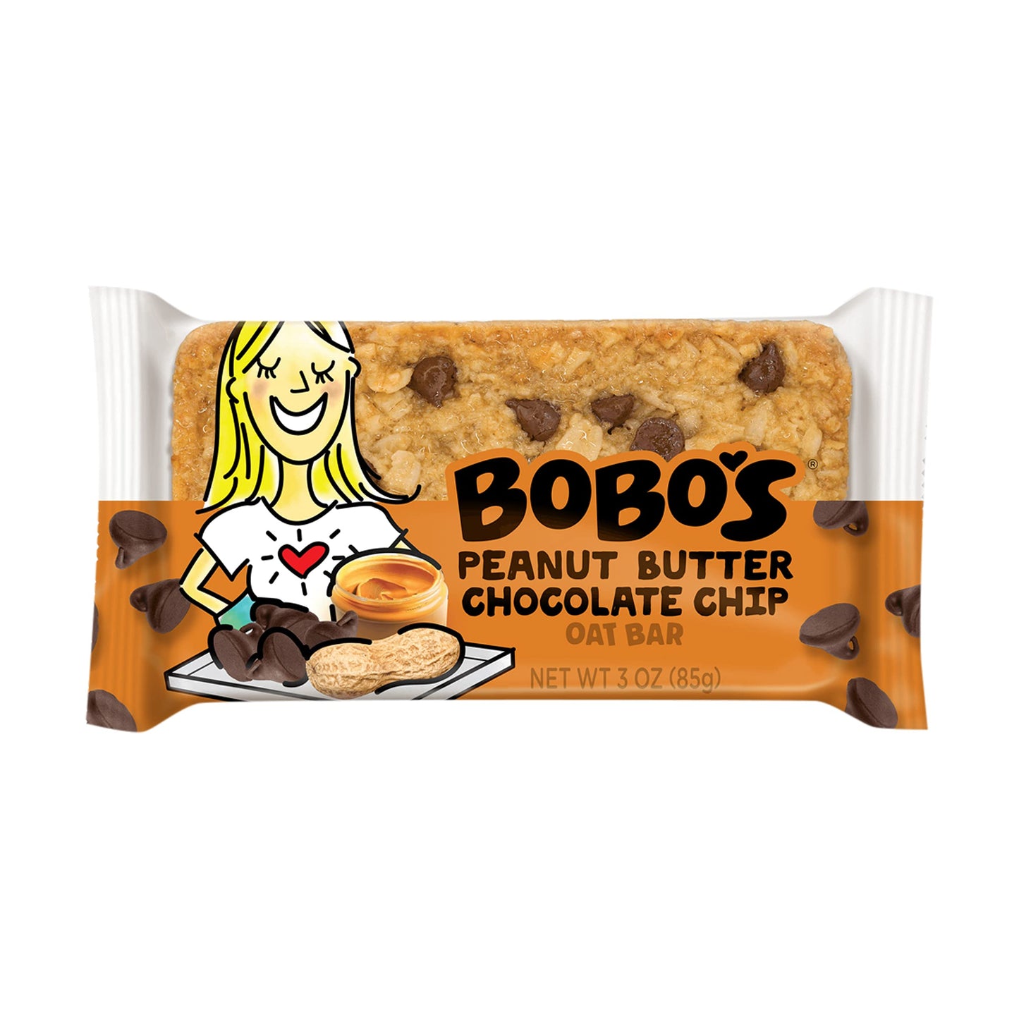 Bobos Oat Bars Peanut Butter Chocolate Chip 3 Ounce - 1 Count Pack