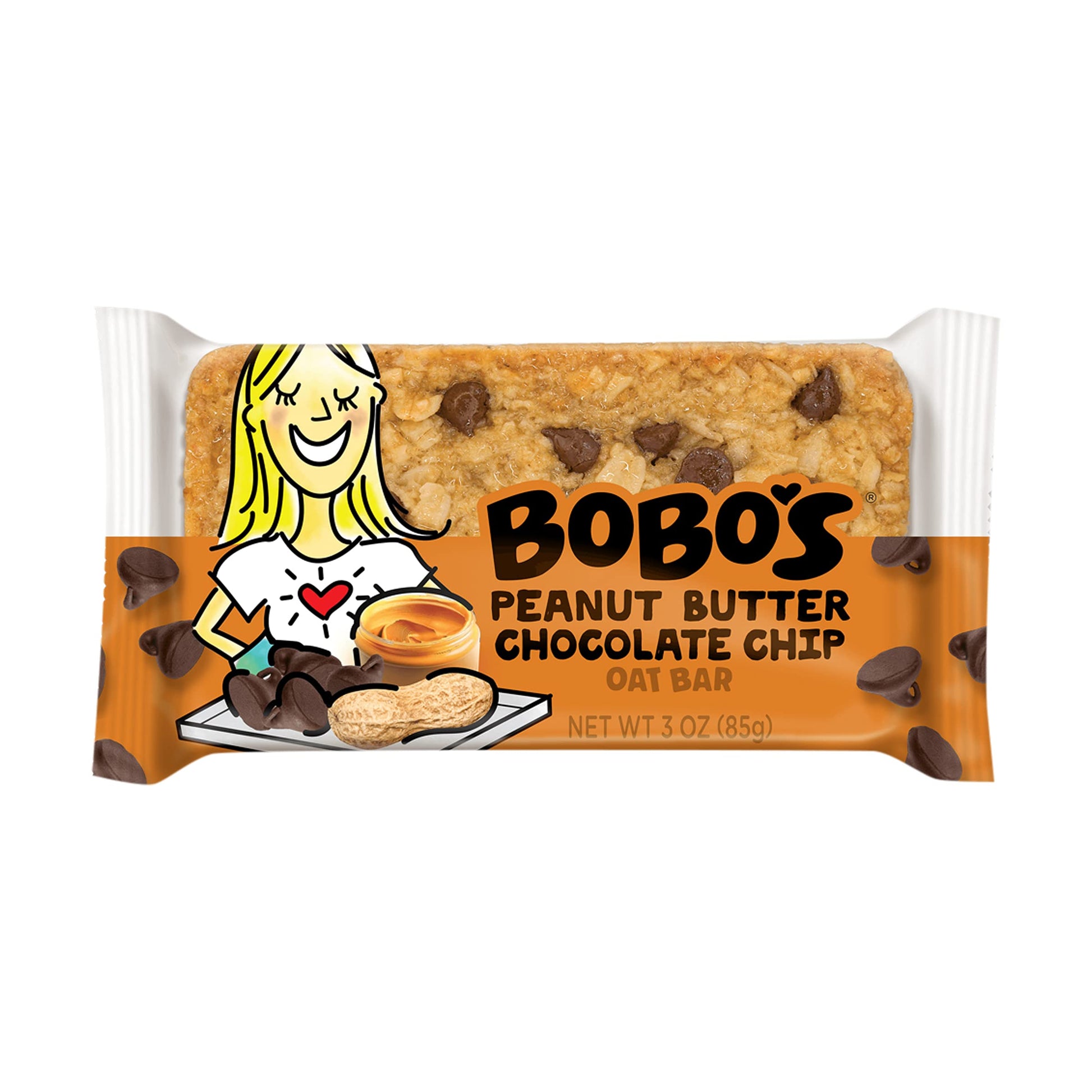 Bobos Oat Bars Peanut Butter Chocolate Chip 3 Ounce - 1 Count Pack