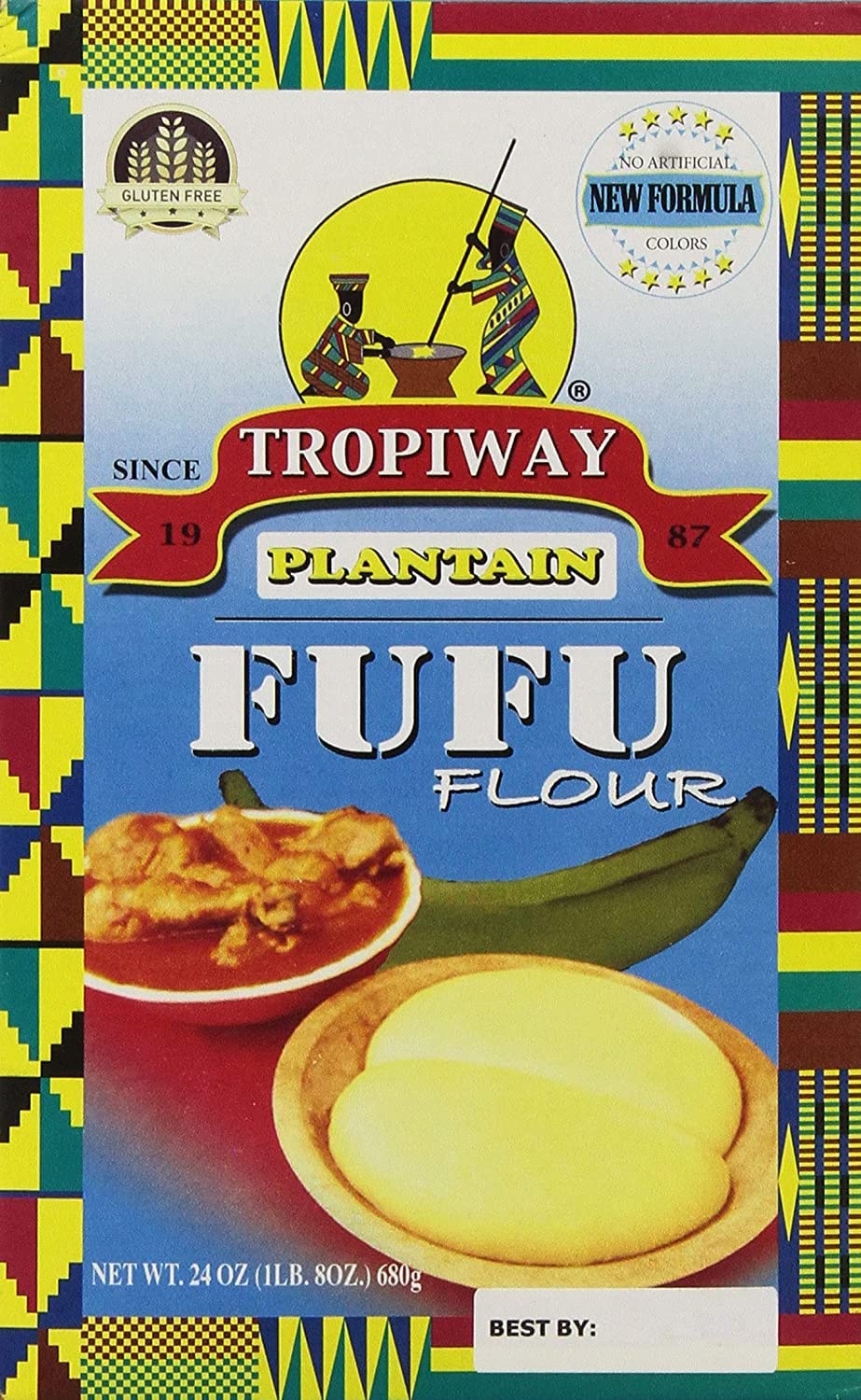 Plantain Fufu Flour 24Oz - 3 Pack