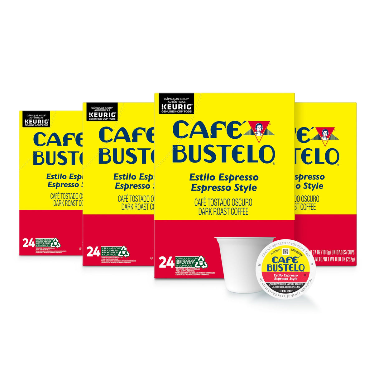 Caf   Bustelo Espresso Style Dark Roast Coffee, 96 Keurig K-Cup Pods