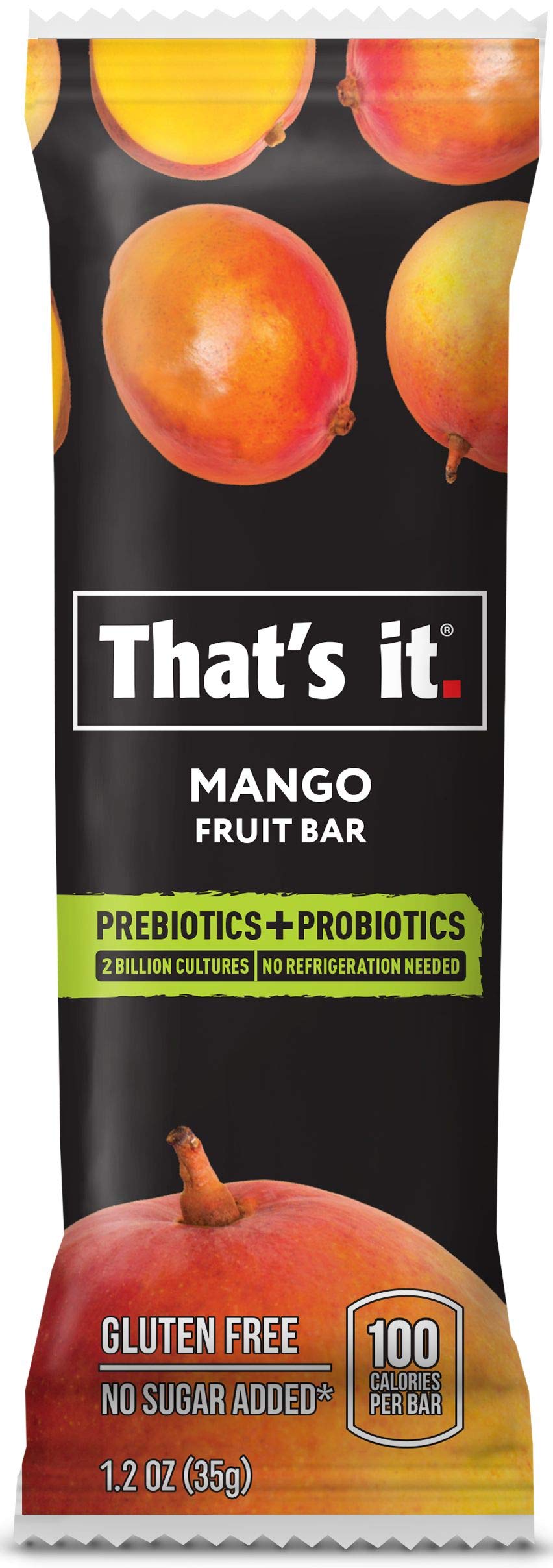 Thats It Mango Probiotic Fruit Bar, 1.2 Ounce (Pack Of 12)