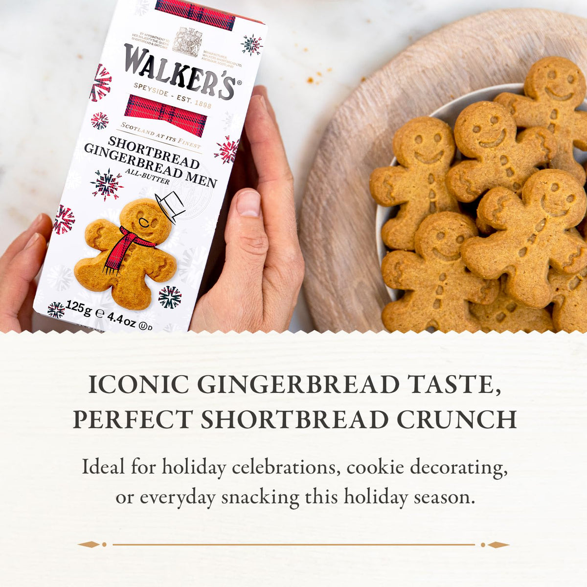 Walkers Festive Shortbread Gingerbread Men - Pack Of 12 Shortbread Cookie Boxes - Includes All-Butter Gingerbread Man Cookies
