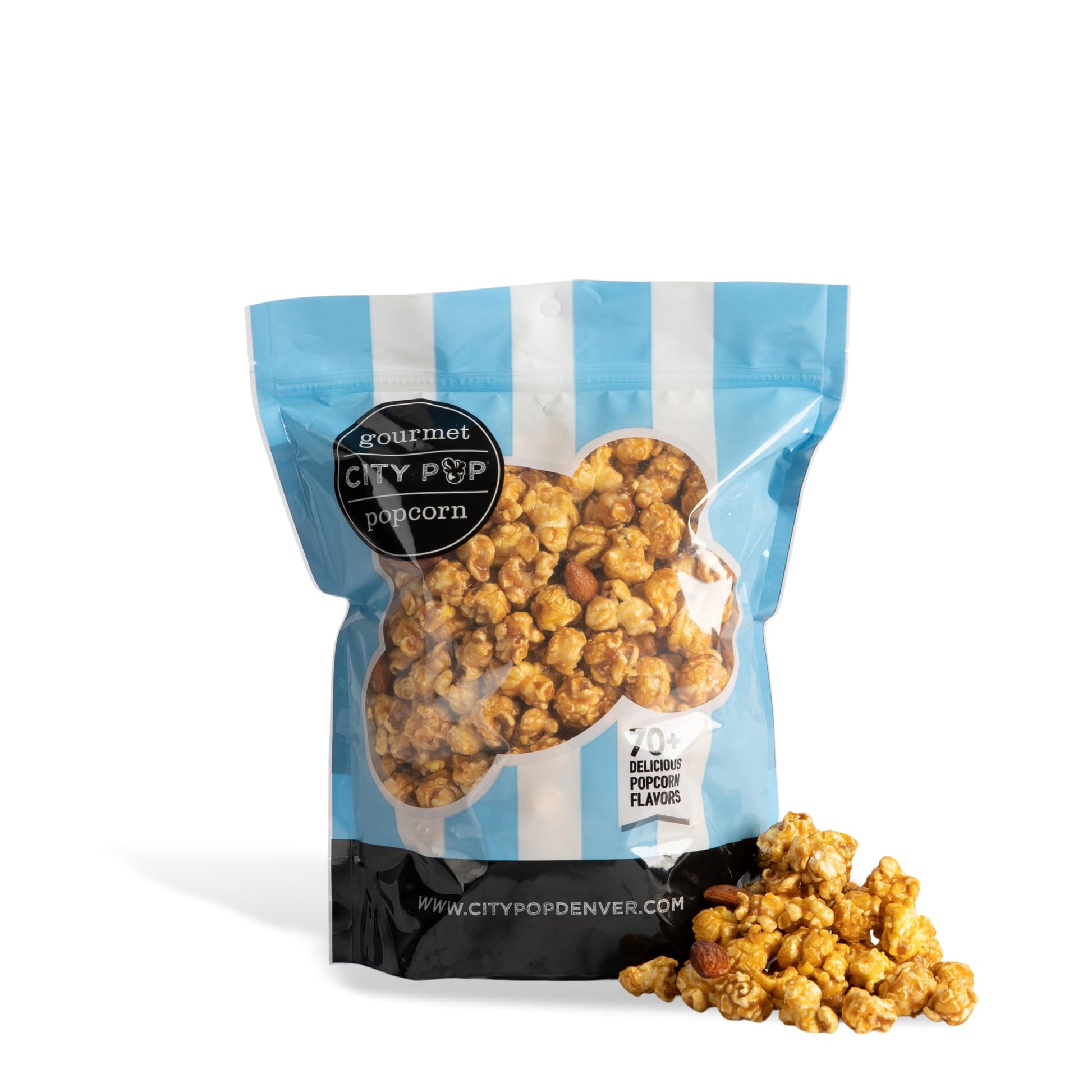 City Pop Toffee Almond Gourmet Popcorn | 15.92oz | Made in USA, GMO-Free, Great for Snacks or Gifts