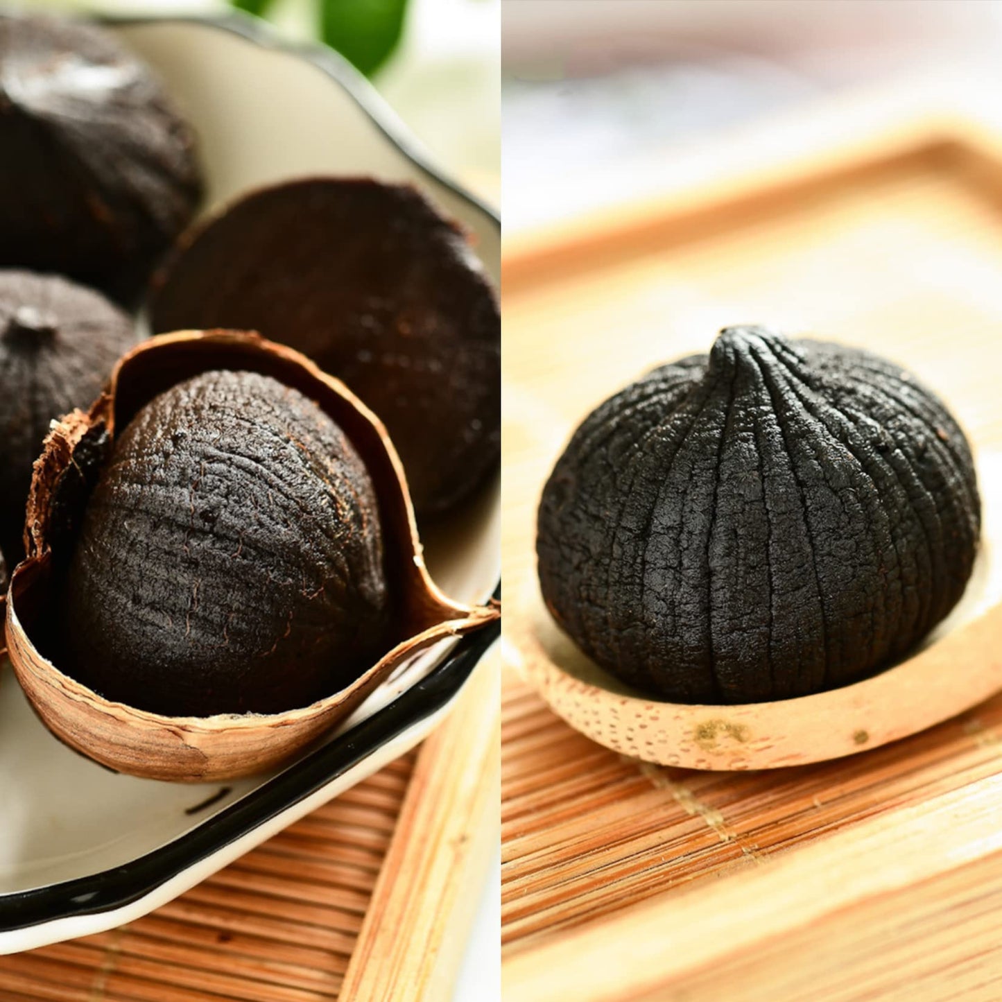 RioRand Black Garlic 908g / 2 Pounds Whole Peeled Black Garlic Aged for Full 90 Days Black Garlic Jar Equal to 4lbs of Whole Bla