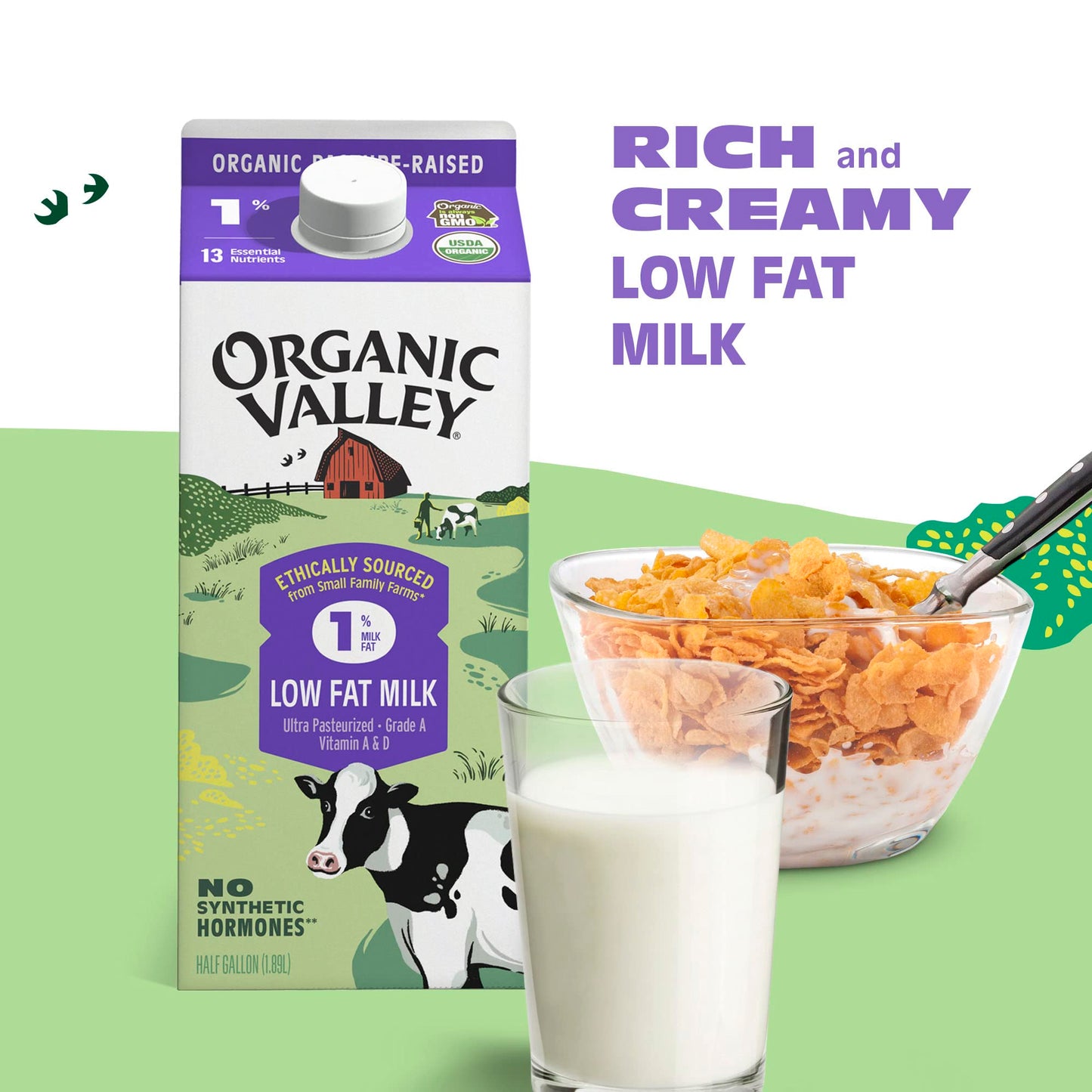 Organic Valley Ultra Pasteurized Lowfat Organic 1% Milk