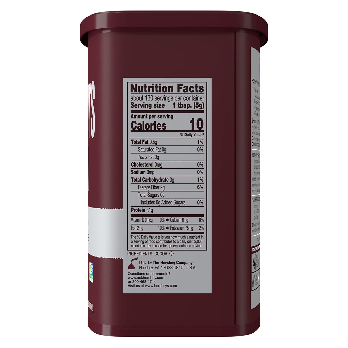 HERSHEYS Natural Unsweetened Cocoa Powder Can, 23 oz