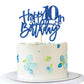 Roadsea Happy 10Th Birthday Cake Topper - Kid Girl Boy Ten Years Old Birthday Cake Supplies - 10Th Birthday Party Decorations -