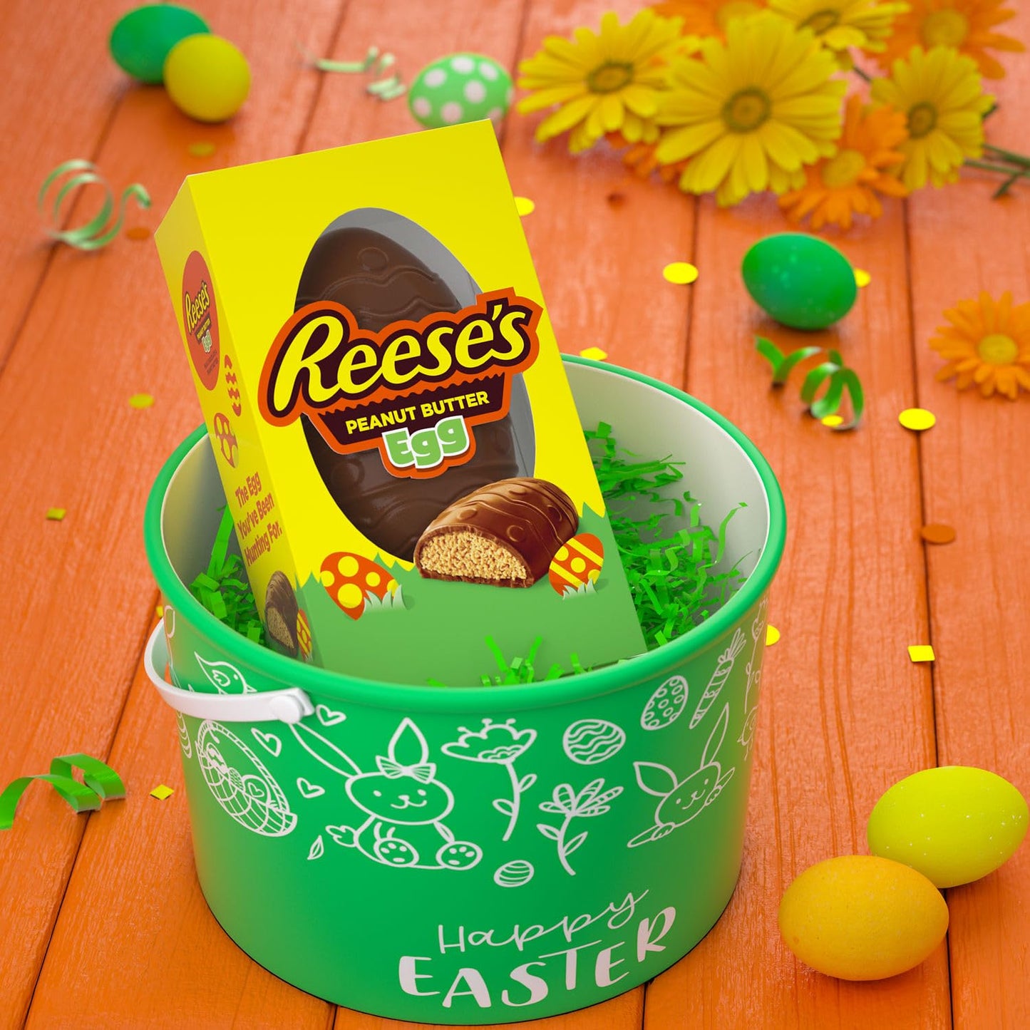 REESES Milk Chocolate Peanut Butter Egg, Easter Candy Gift Box, 6 oz