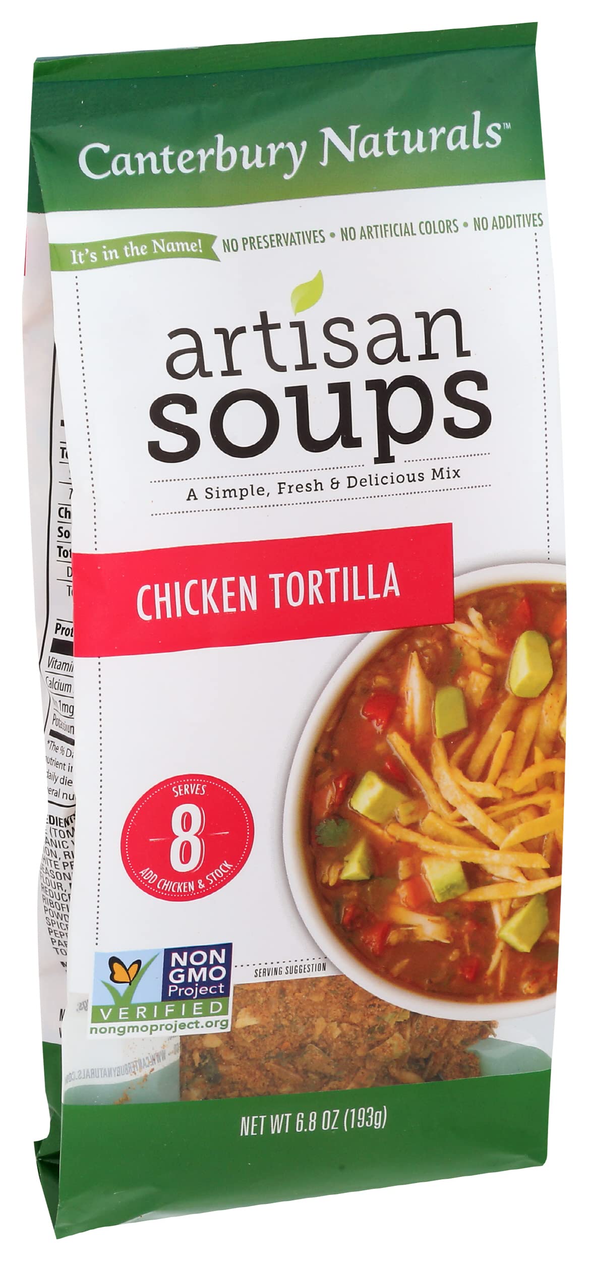 Canterbury Naturals Artisan Soup Mix, Chicken Tortilla Soup Mix, Non-Gmo, Makes 8 Servings, 6.8-Ounce Bag (Pack Of 3)