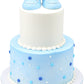 DecoPac Blue Baby Booties Cake Topper, Food Safe Molded Plastic, Model 13412, Ideal for Baby Showers and Celebrations
