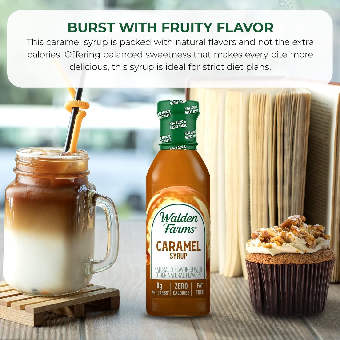 Walden Farms Caramel (2 Bottles) Syrup, Sugar Free, Calorie Free, Fat Free, Carb Free, Gluten Free (24 Oz) By Walden Farms