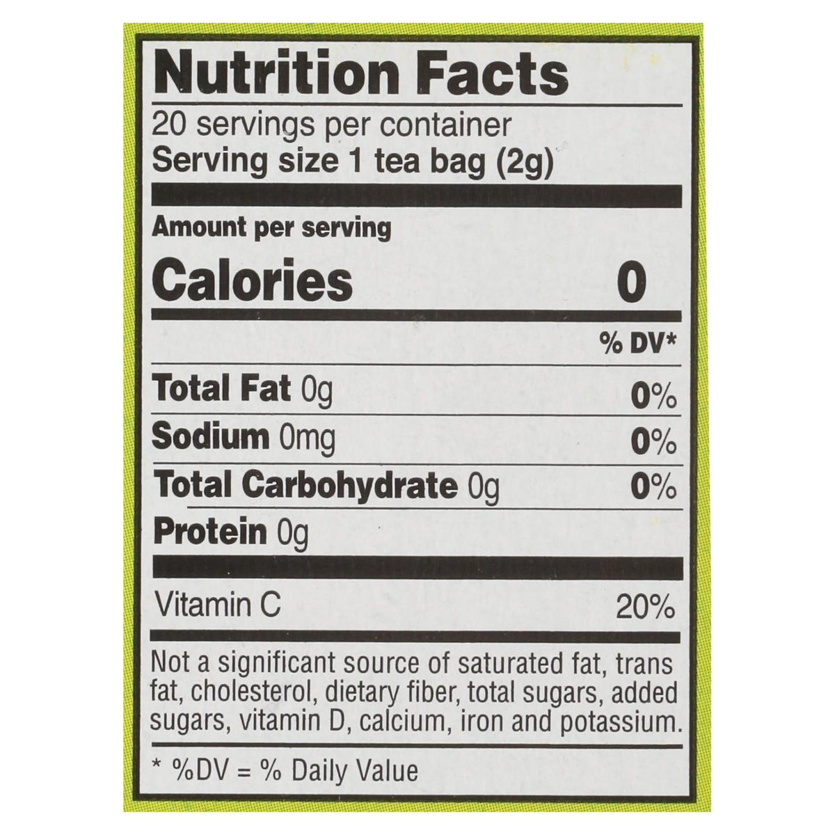 Celestial Seasonings Green Tea, Authentic, 20 Tea Bags, Caffeine, Pack of 6, Natural