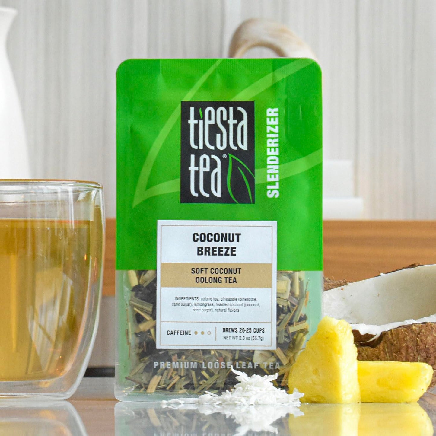 Tiesta Tea Coconut Breeze Oolong Tea Blend - Medium Caffeinated - 2 oz Pouch - Makes 20-25 Cups