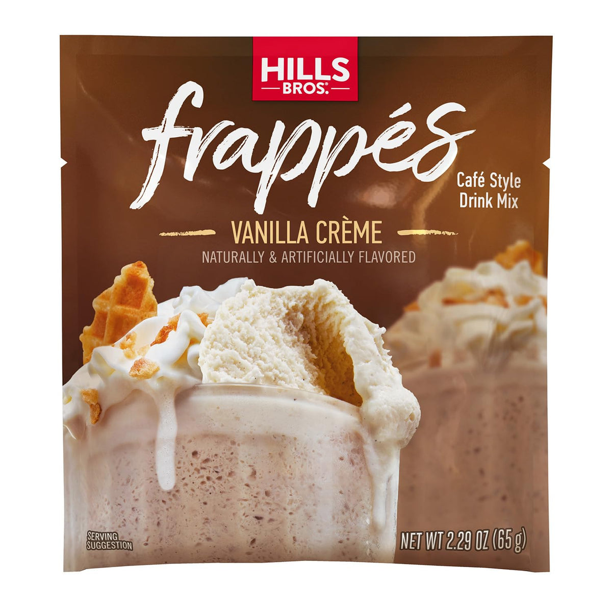 Hills Bros. Vanilla Cream Drink Mix, Gluten Free, 12 Count (2.3 oz Packets)