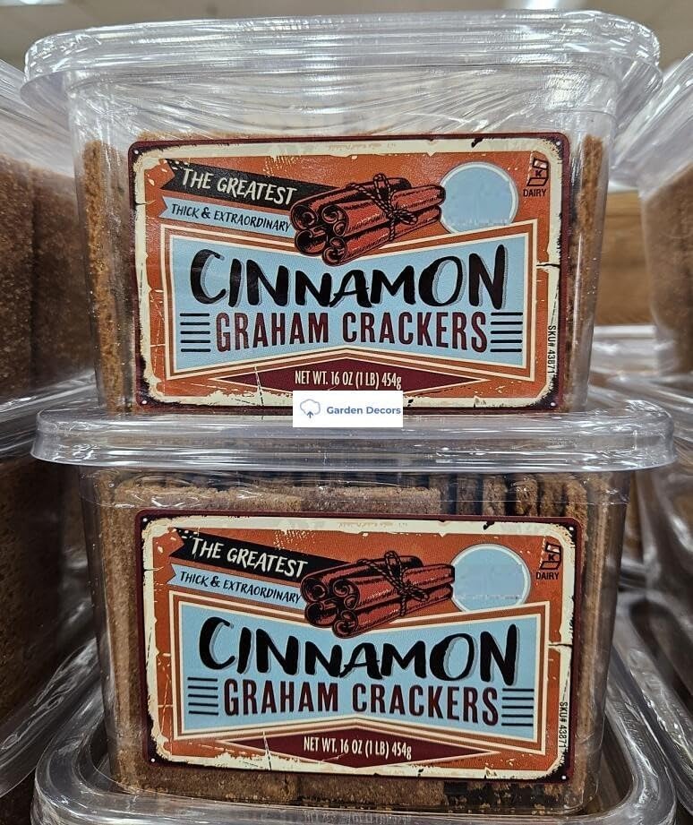 TJ the Greatest Thick & Extraordinary Cinnamon Graham Crackers 16oz 454g (Two Tubs)