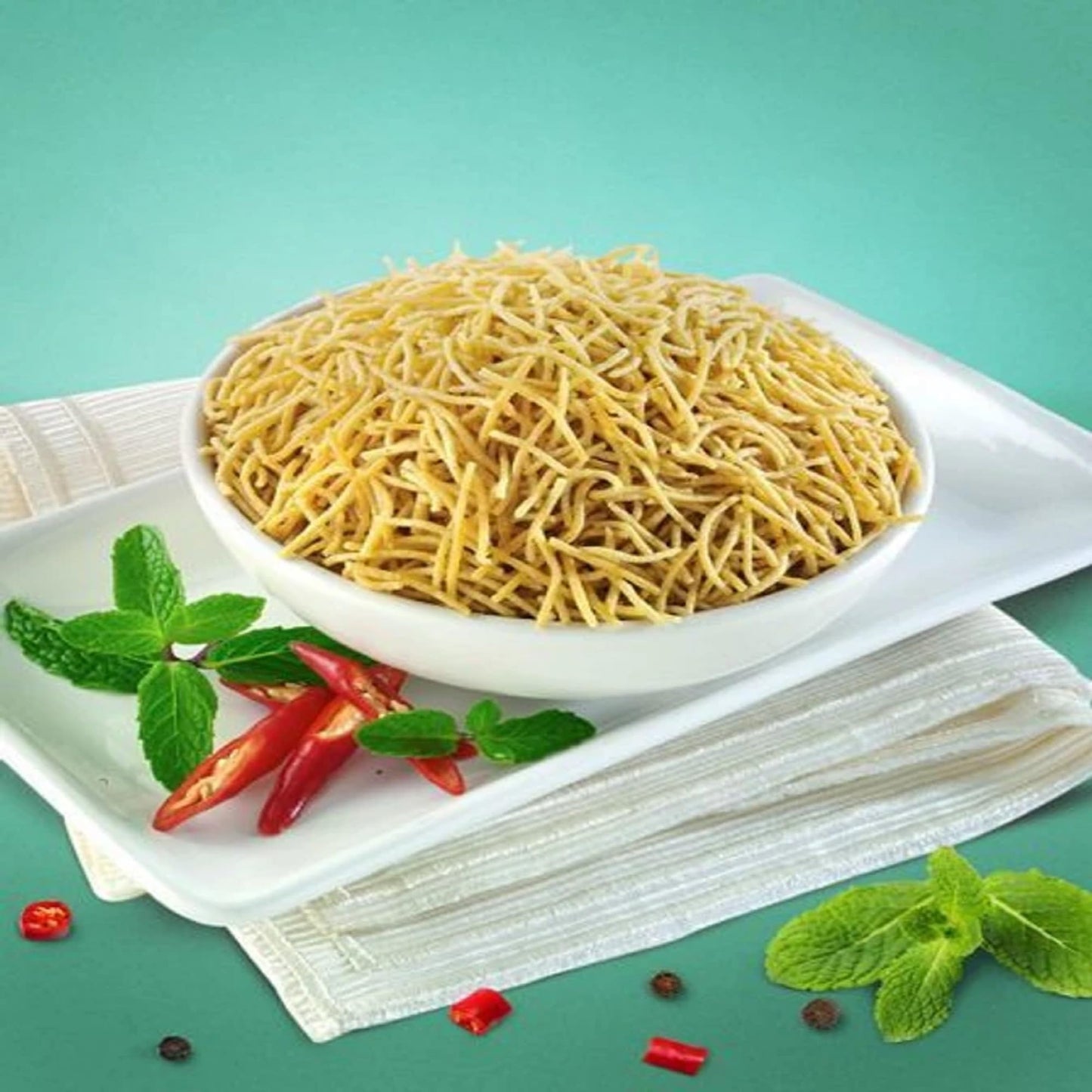 Bikaji Tana-Tan Aloo Bhujia Sev 7.05 oz (200g) | Indian Namkeen Fried Potato Noodles for Bar Snack| Spicy & Crunchy Indian Namke