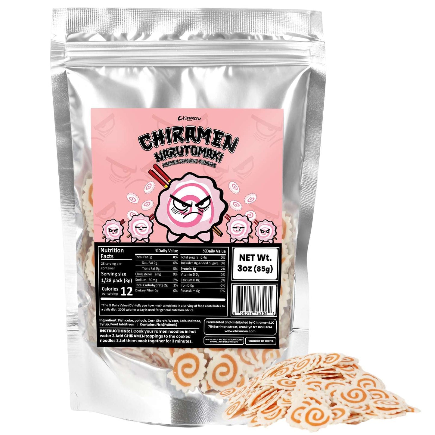 Chiramen Dried Fish Cake Narutomaki Ramen Toppings