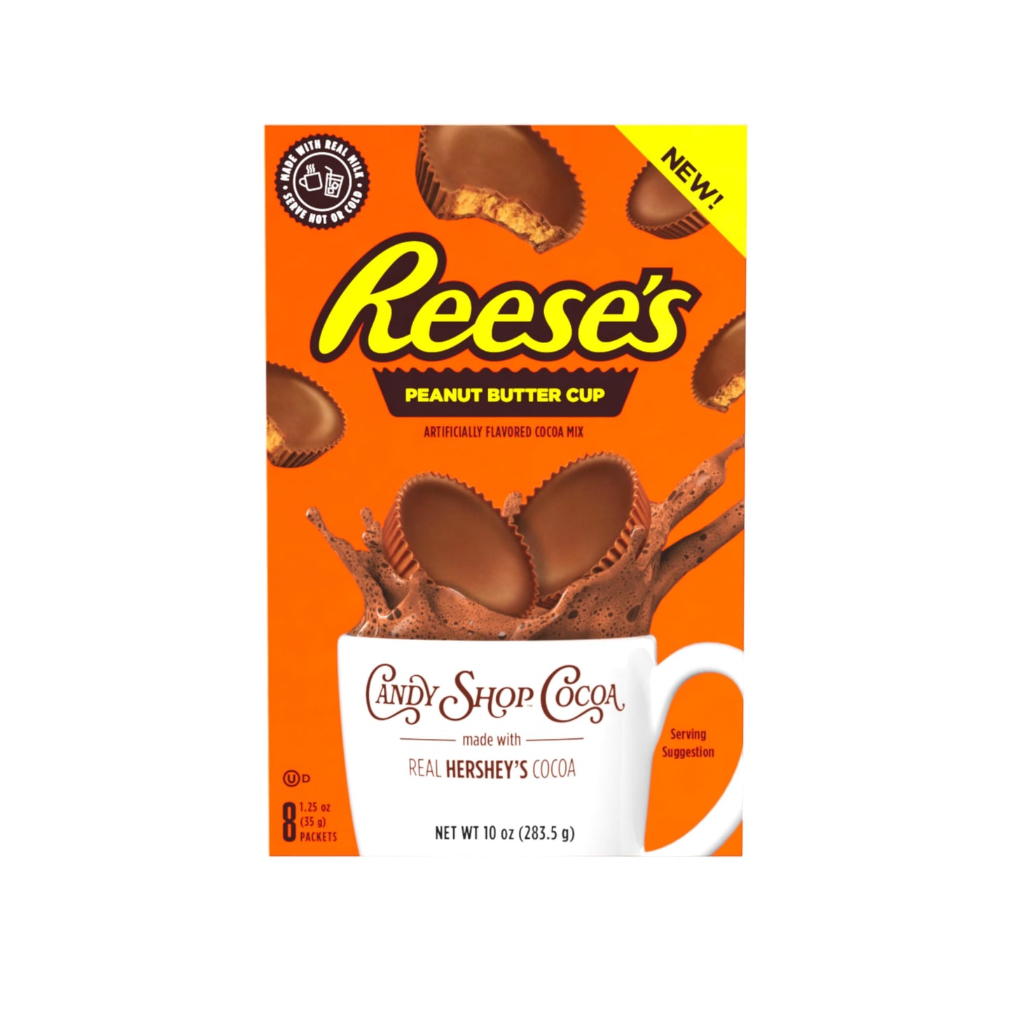 Candy Shop Cocoa REESE S Peanut Butter Cup Cocoa Mix, Hot Chocolate, Make Hot or Iced Cocoa, Made With Real Milk, Gluten Free,
