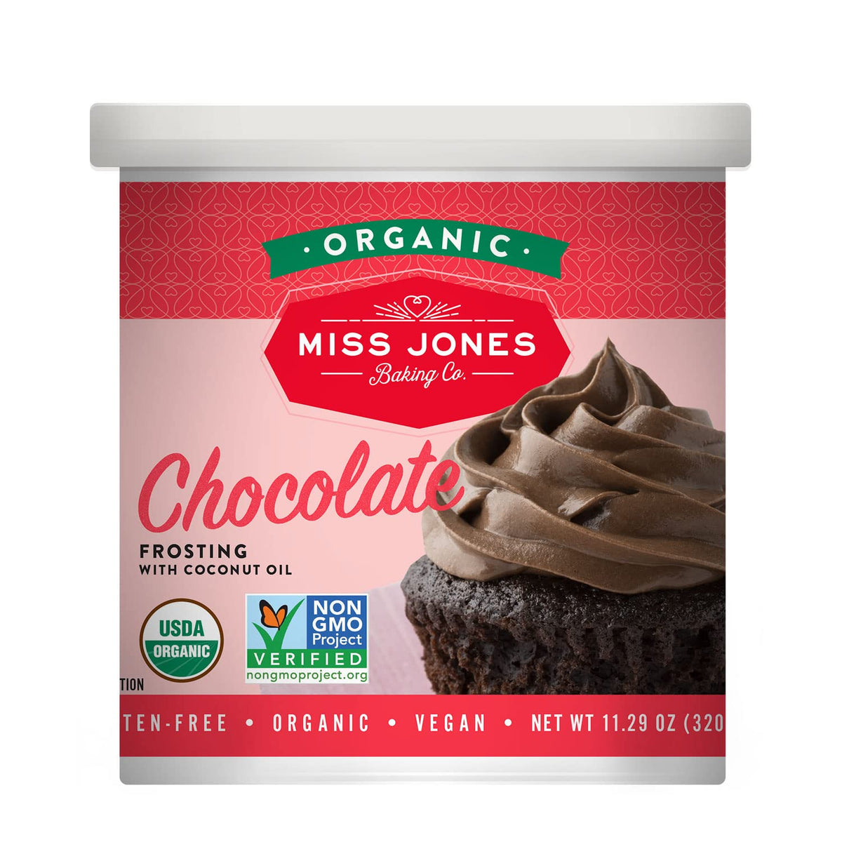 Miss Jones Baking Organic Buttercream Frosting, Perfect for Icing and Decorating, Vegan-Friendly: Rich Fudge Chocolate (Pack of 