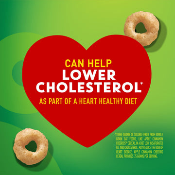 Cheerios Apple Cinnamon , Breakfast Cereal, Gluten Free, Whole Grain Oats, 19 oz (Pack of 7)