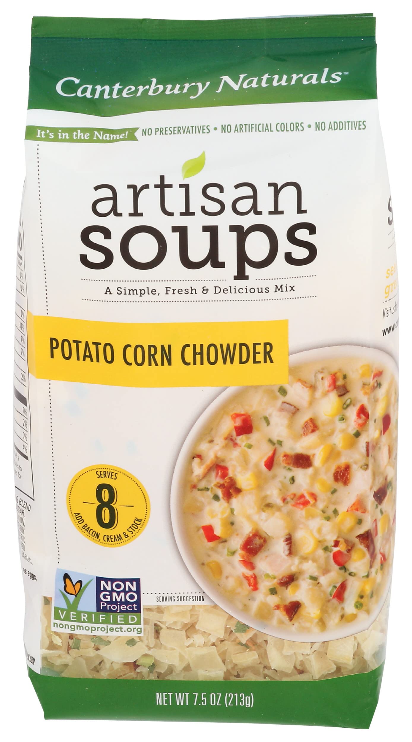 Canterbury Naturals Artisan Soup Mix, Potato Corn Chowder Soup Mix, Non-Gmo, Makes 8 Servings, 7.5-Ounce Bag (Pack Of 3)