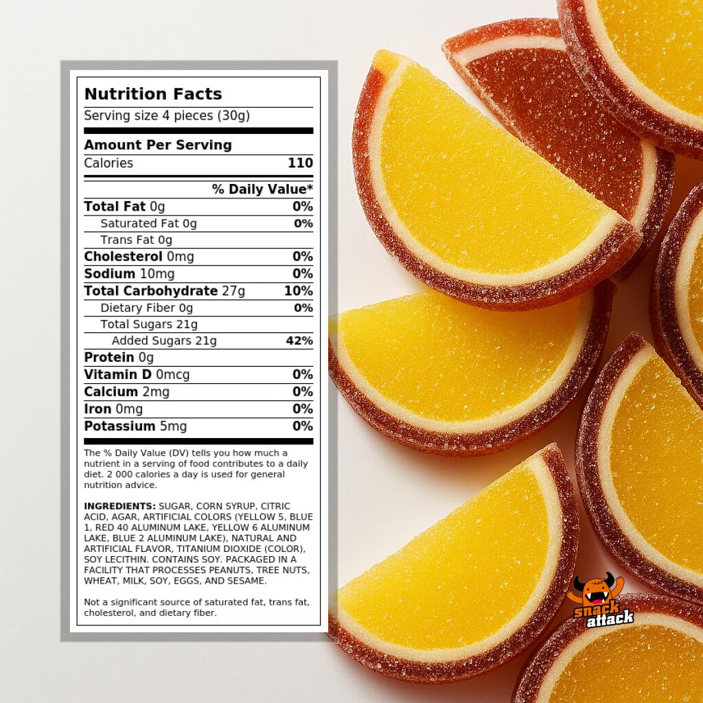 Snack Attack Gummy Candy Pineapple Fruit Slices Chewy   3lb Bag