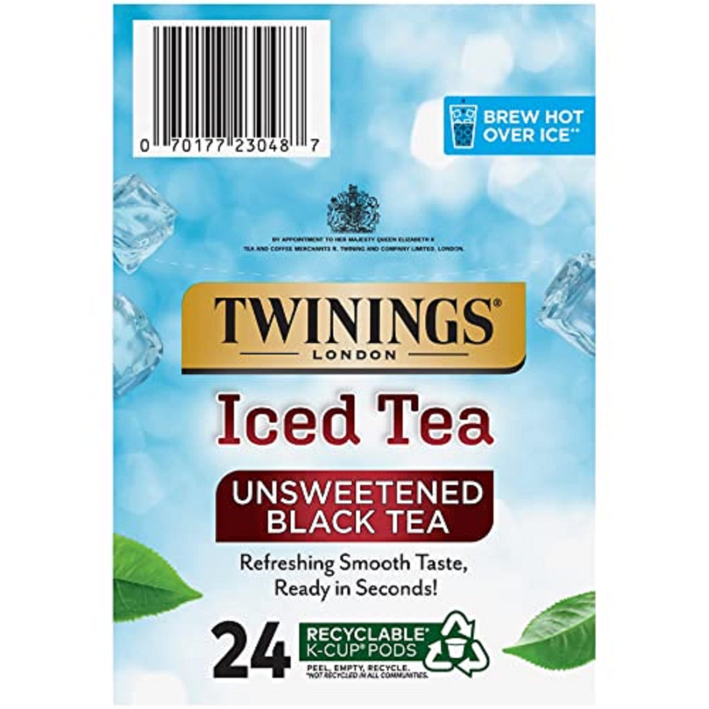Twinings Brew Over Ice Unsweetened Black Iced Tea K-Cup Pods for Keurig, 24 Count (Pack of 1), Refreshing, Smooth, Caffeinated