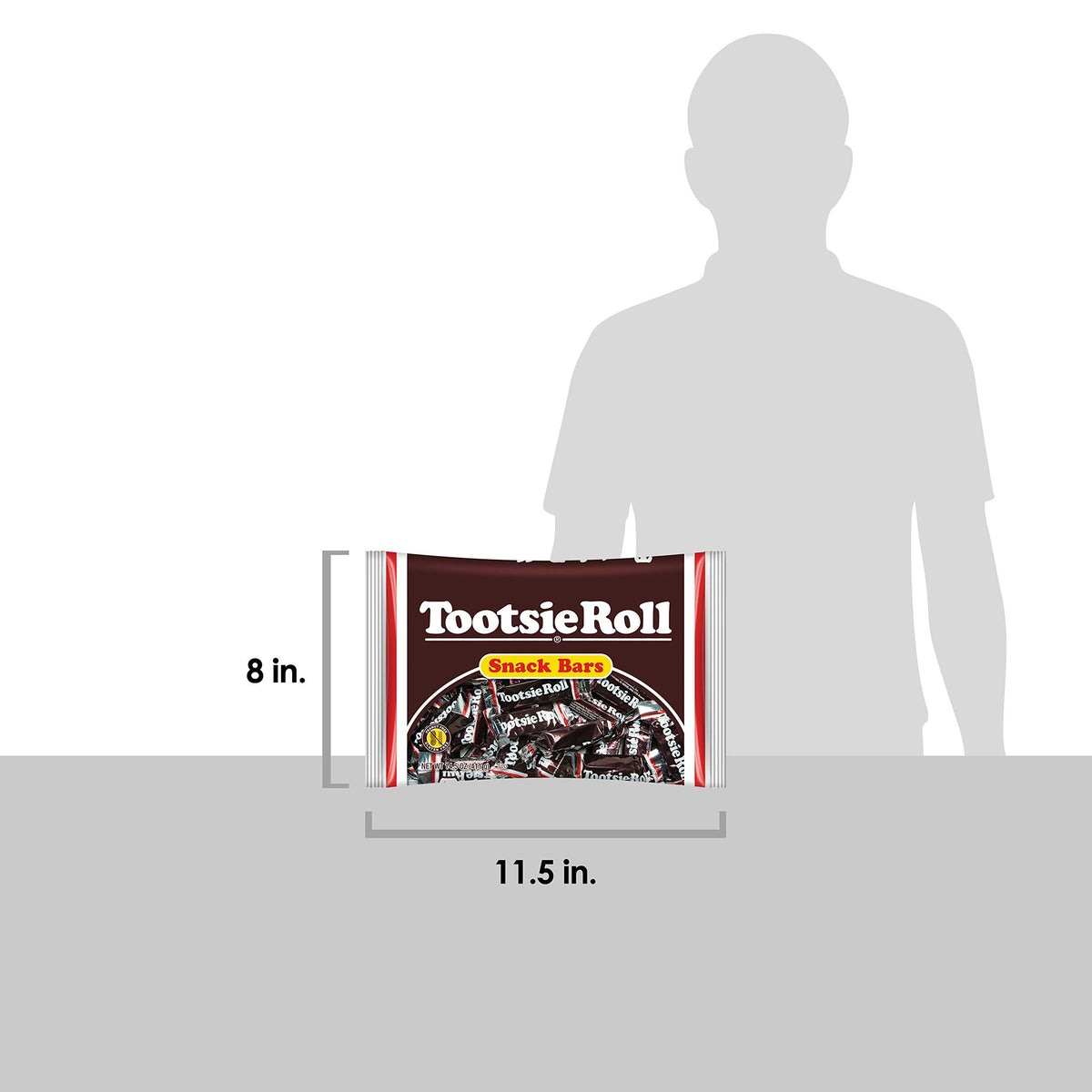 Tootsie Roll Snack Bars, Individually Foil Wrapped Candy - 14.5 Oz Bag