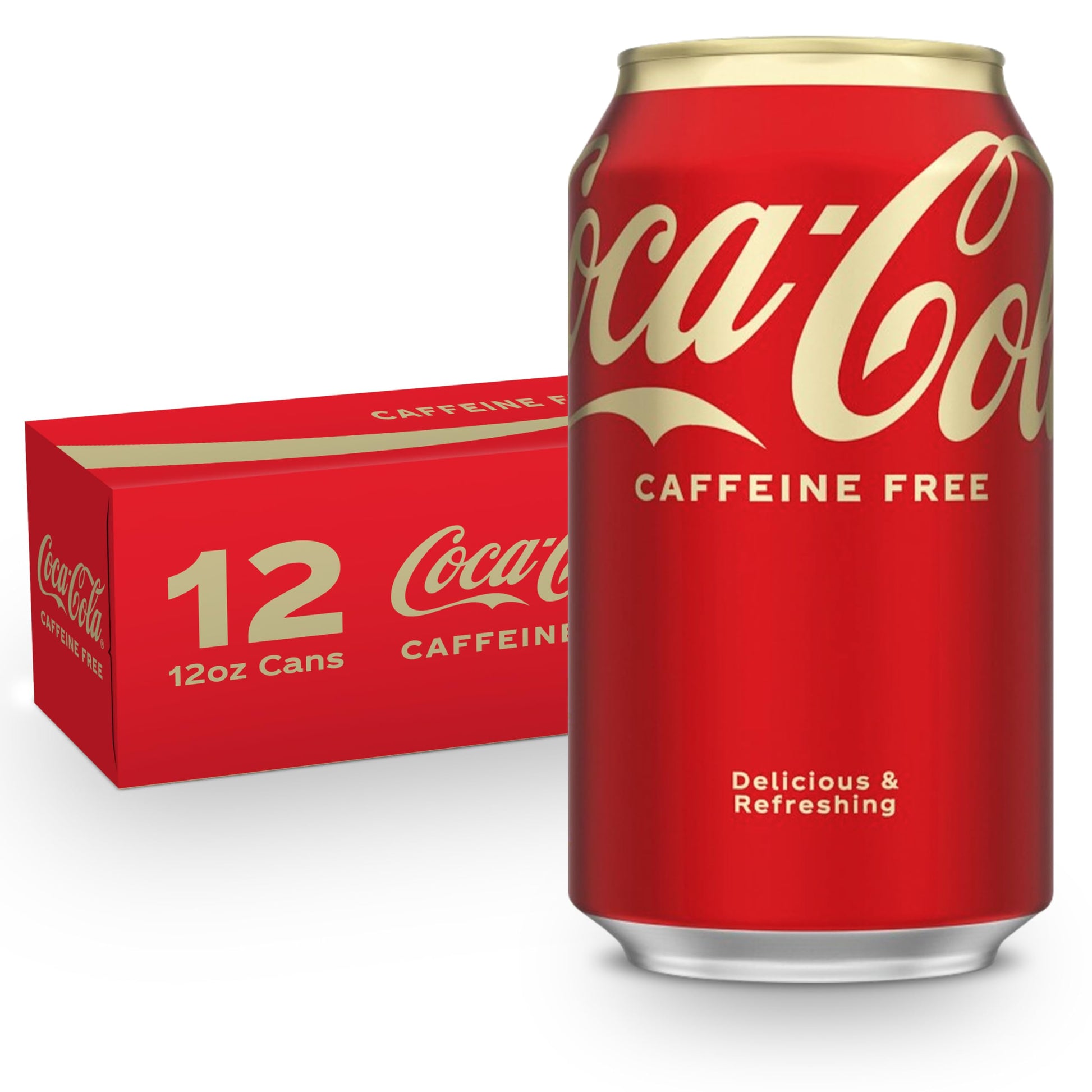 Coca-Cola Caffeine Free Soda, 12 Fl Oz (Pack of 12), Caramel, Model 049000029338
