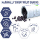 Freeze Dried Blueberries, 6Oz/170G Whole Frozen Blueberries, Freeze Dried Fruit No Added Sugar, Natural Snack, Jar Packaging Des
