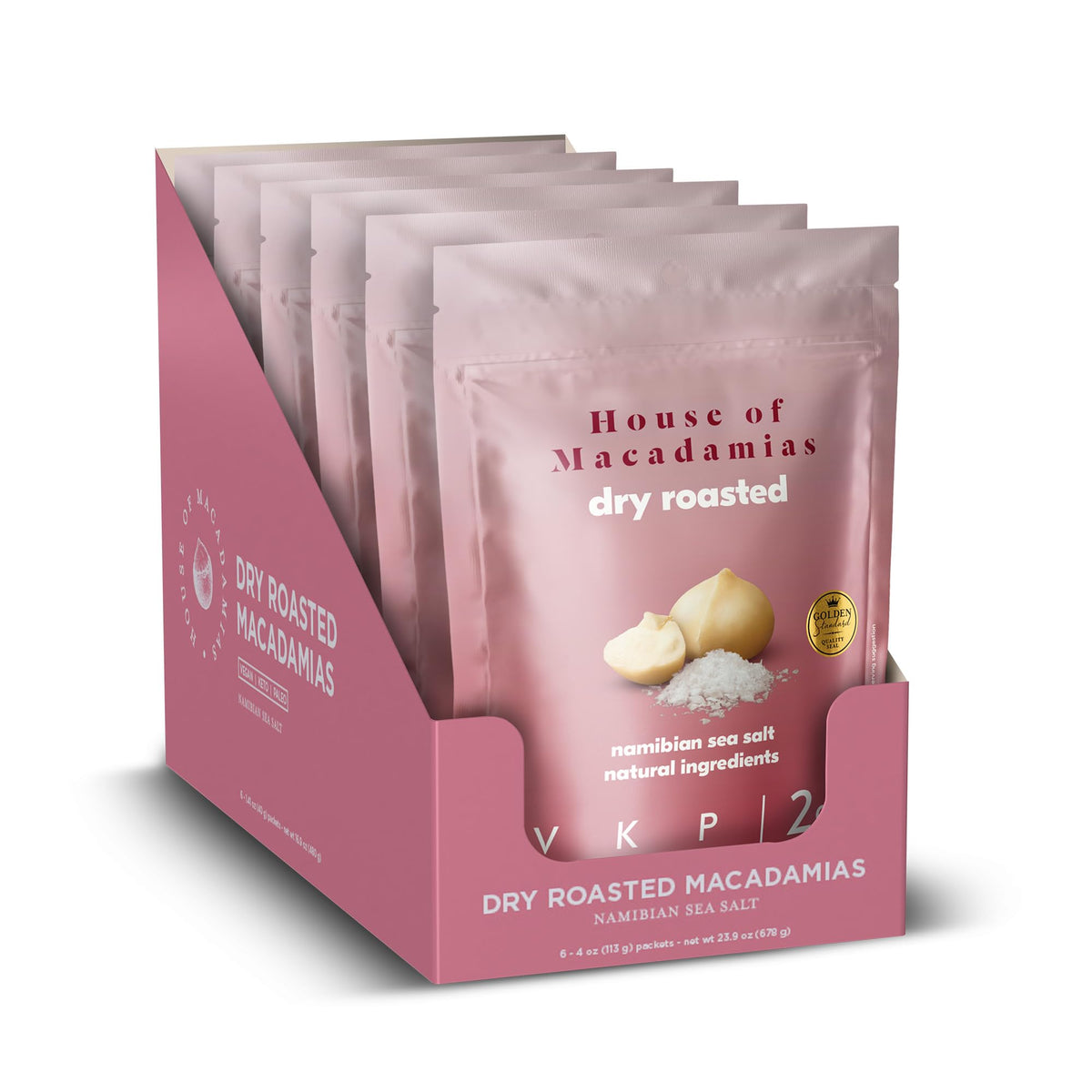 House of Macadamias Premium Seasoned Macadamia Nuts, Roasted with Namibian Sea Salt, Bulk Nuts, Keto, Vegan, Paleo, All Natural,