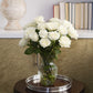Kabloom Flowers - Mothers Day Collection - Bouquet Of 18 Fresh White Roses (Farm-Fresh, Long-Stem) With Vase. Gift For Birthday, Sympathy,Thank You, Valentine, Mother’S Day Fresh Flowers
