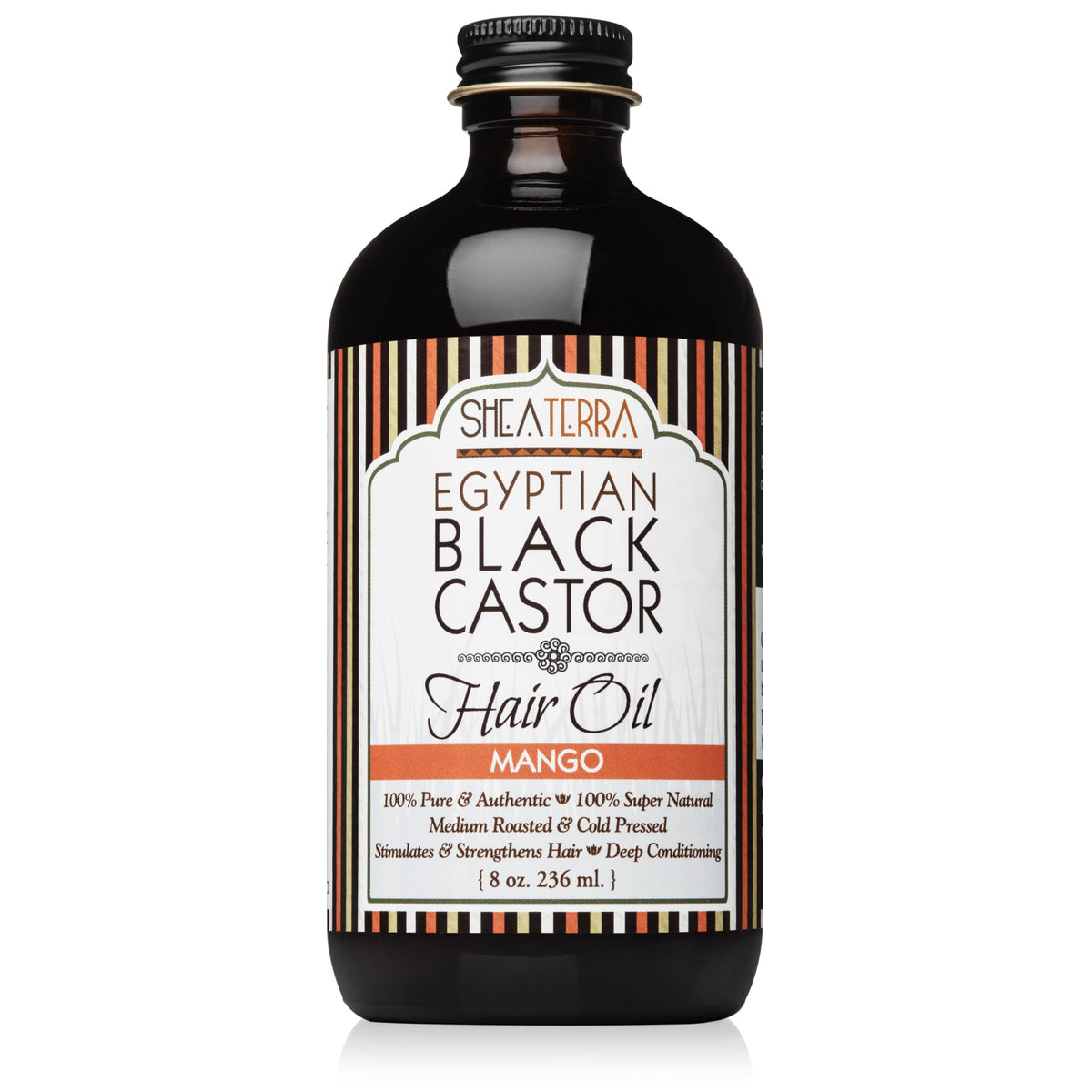 Shea Terra Organics 100 Percent Pure Egyptian Black Castor Extra Virgin Oil  Mango| AllNatural Strengthening and Conditioning 