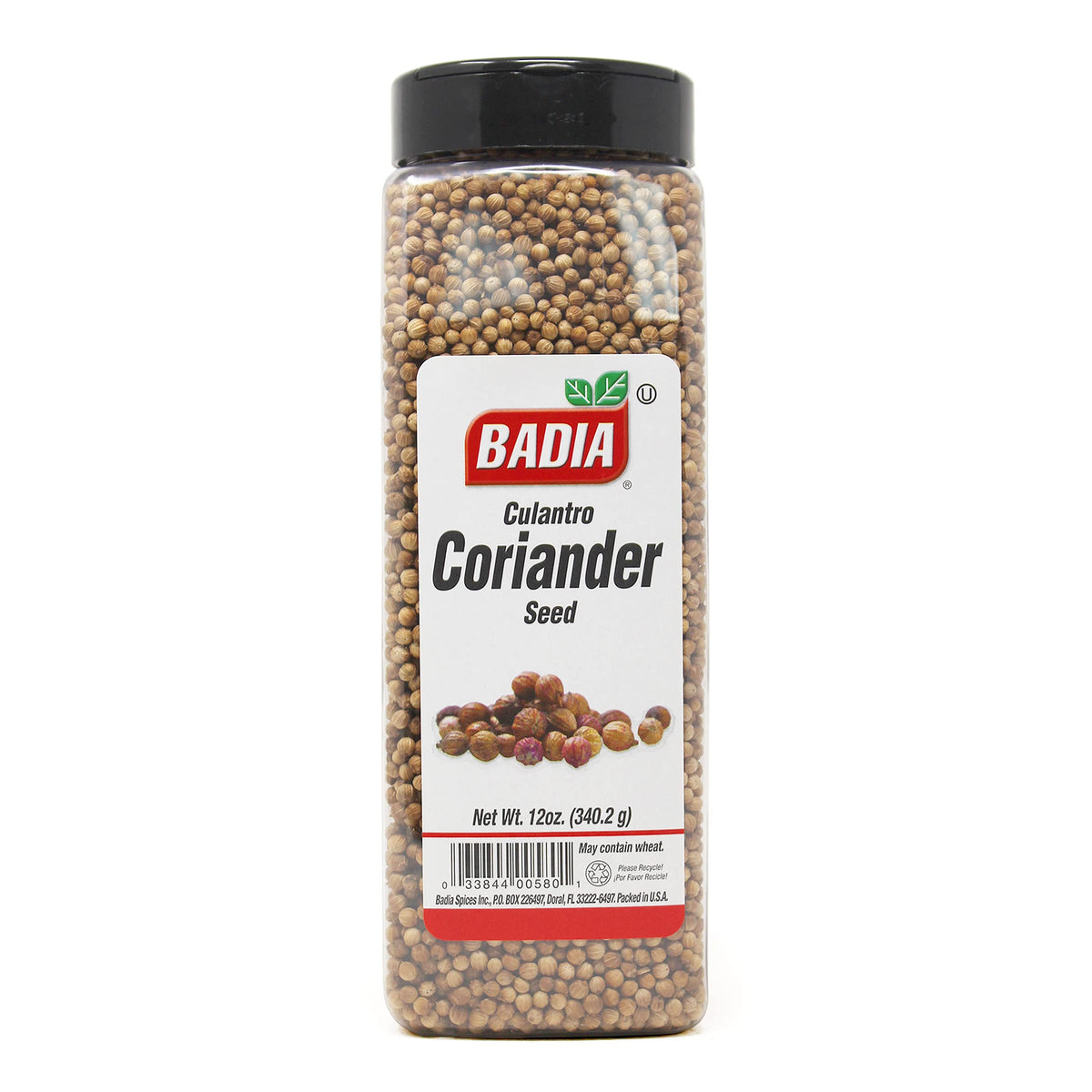 Badia Coriander Seeds Whole, Bright Citrus Flavor, 12 oz, Original Version