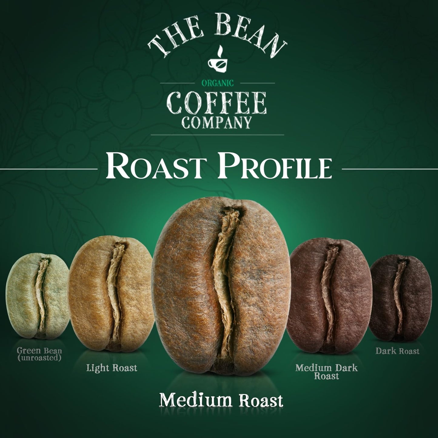 The Bean Organic Coffee Company House Blend, Medium Roast, Ground Coffee, 16-Ounce Bags (Pack Of 2), Caf   Molido Tostado Org  N