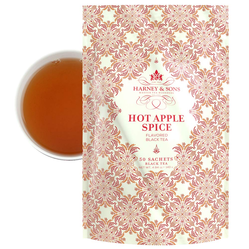 Harney & Sons Hot Tea Sachets, Apple Spice, 50 Count, Model 20-0541