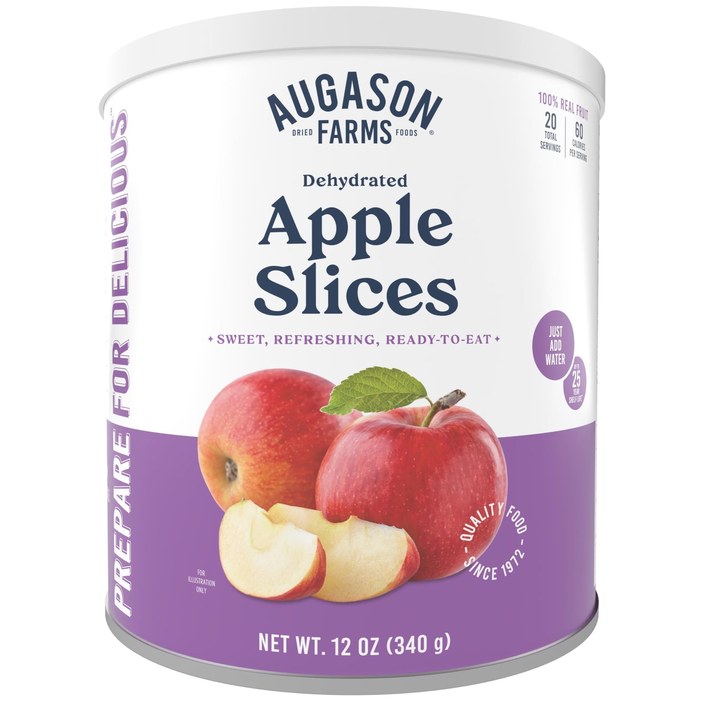 Augason Farms Dehydrated Apple Slices Certified Gluten Free Long Term Food Storage Large No. 10 Can