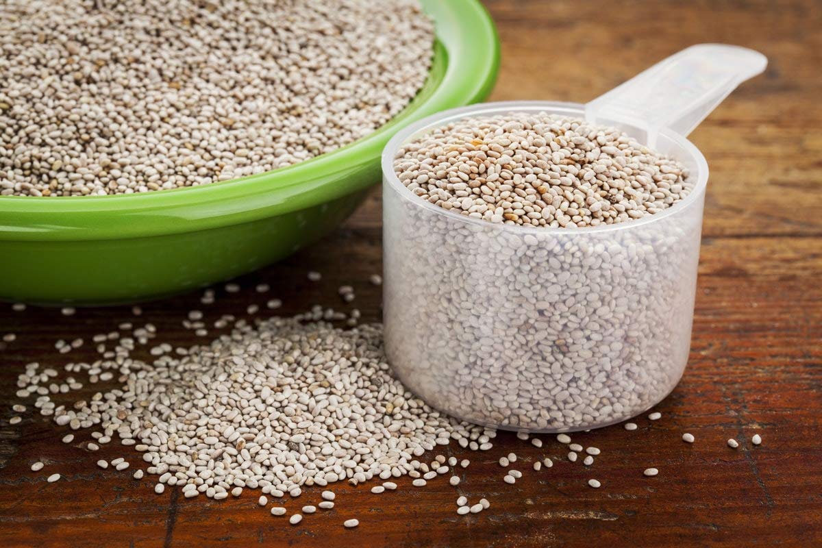 Food To Live Organic White Chia Seeds, 3 Pounds - Whole, Raw, Kosher, Keto, Sirtfood, Vegan, Bulk. Rich In Omega 3, Omega 6, Die