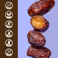 Realsy Organic Pitted & Stuffed Medjool Dates, Peanut Butter 5 Pack, Gluten-Free, Vegan, Low Glycemic Snack