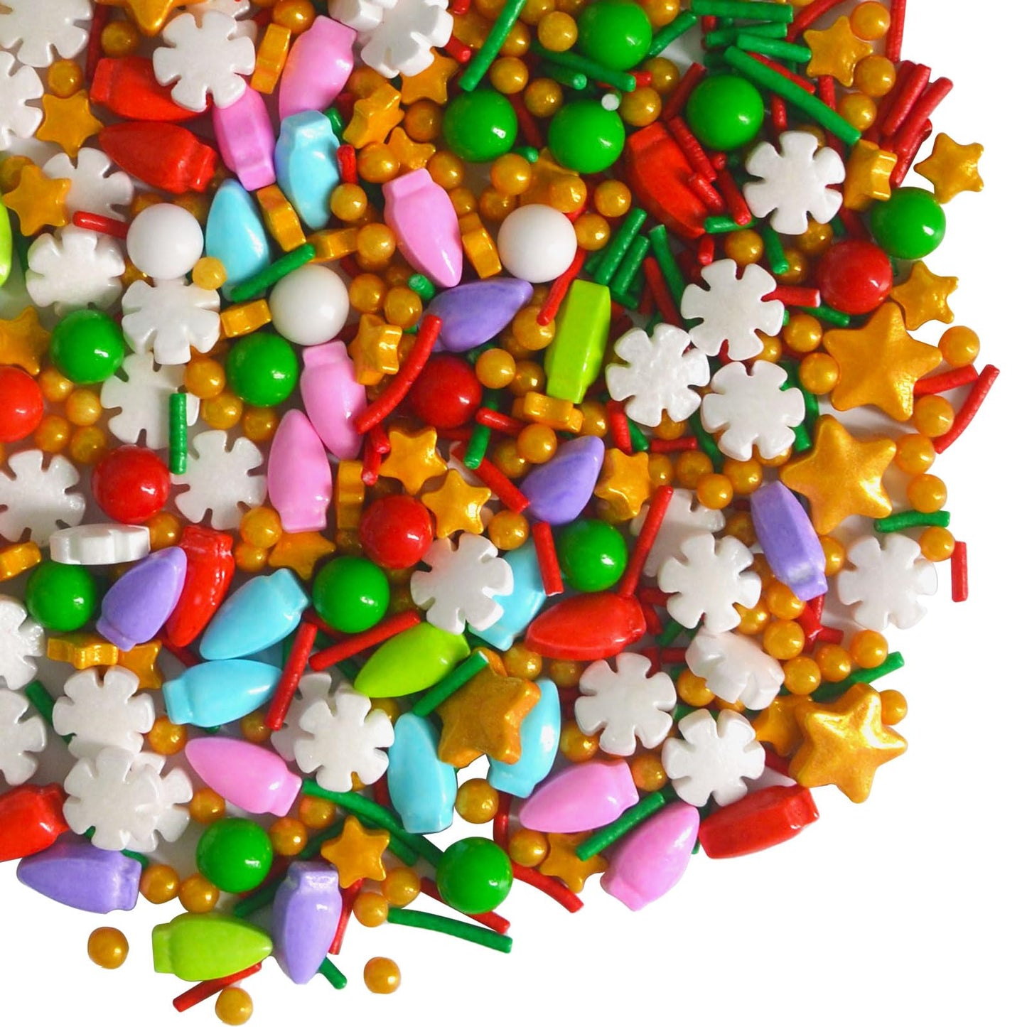 Christmas Sprinkles Edible Sugar Pearls Christmas Sprinkles for Cookie Decorating Holiday Baking Cupcake Cake Toppers Decorating