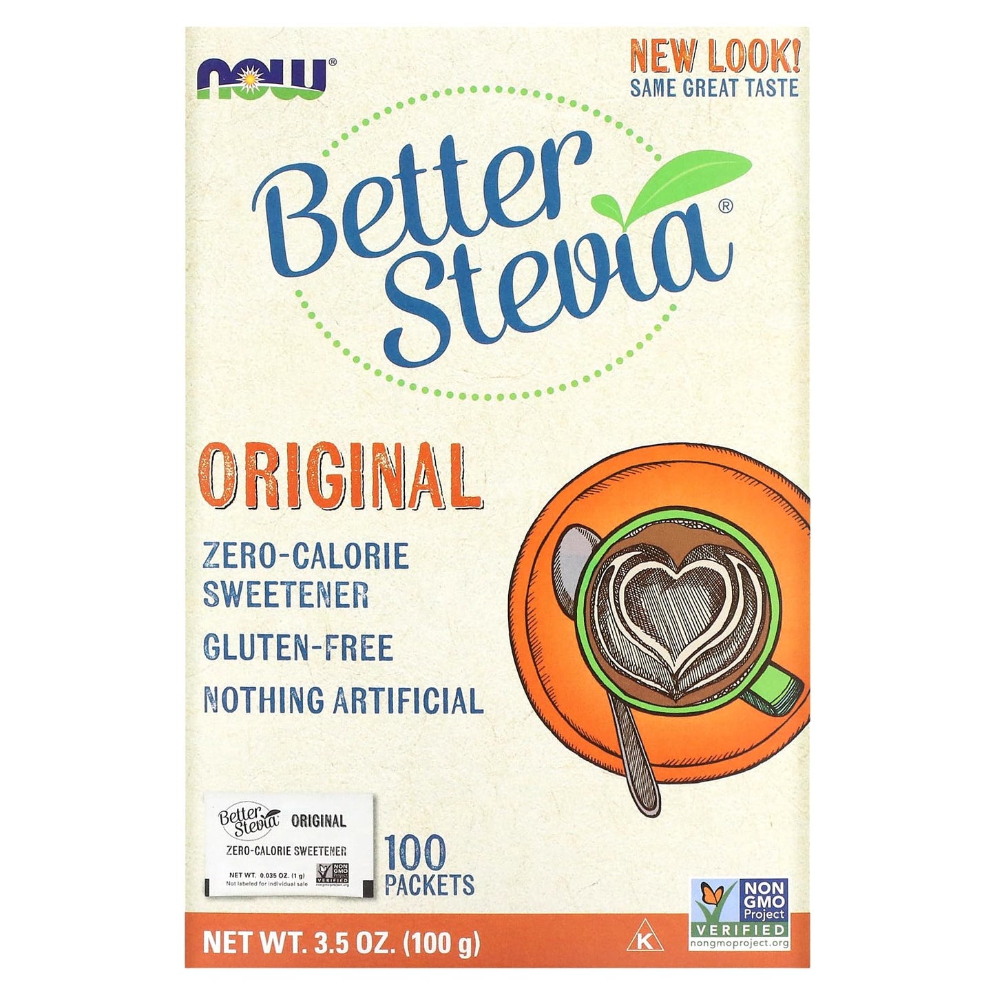 Stevia Extract Packet Now Foods 100 Packet