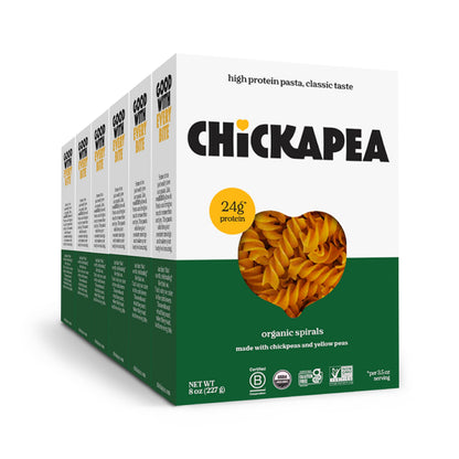 Chickapea Organic Chickpea Pasta - Spirals - 8 oz (Pack of 6)