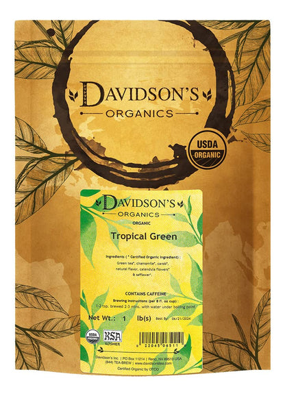Davidsons Organics, Tropical Green, Loose Leaf Tea, 16-Ounce Bag