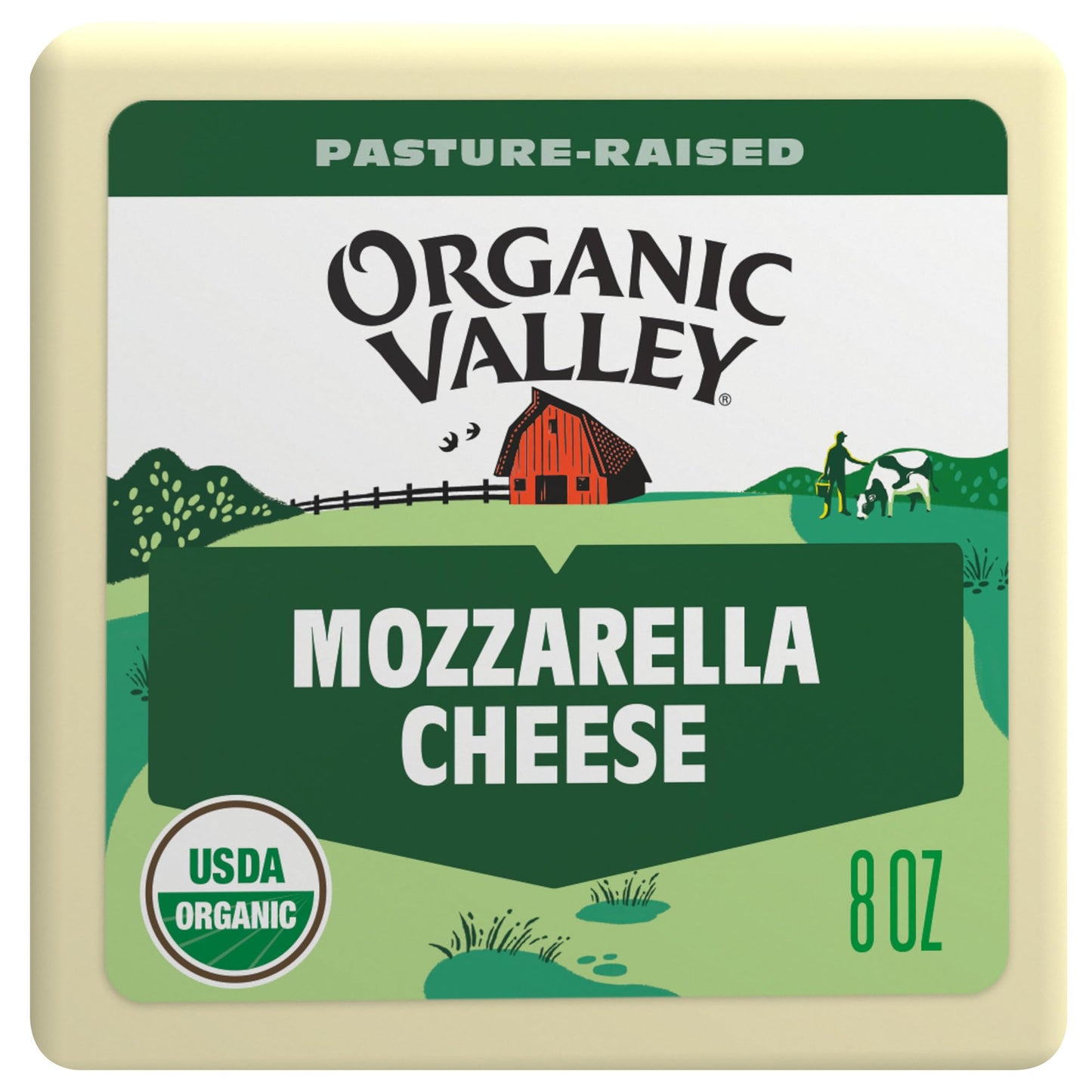Organic Valley Low Moisture Part Skim Organic Mozzarella Cheese Block