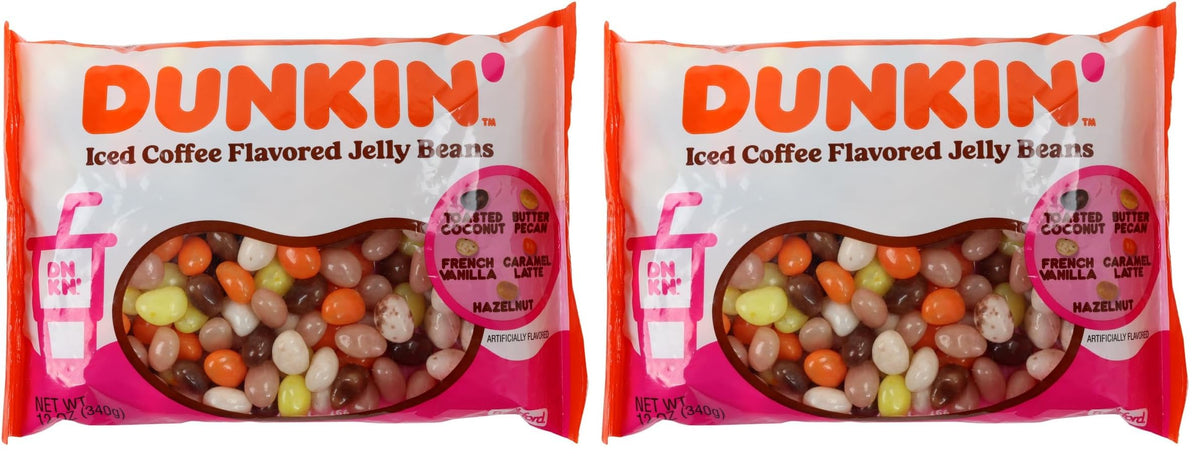 Dunkin Iced Coffee Easter Jelly Beans, 12 oz Bag (Pack of 2)