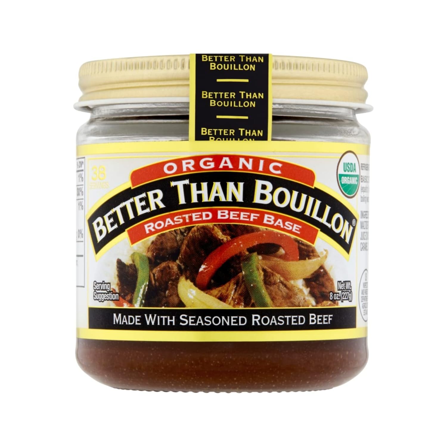 Better Than Bouillon Organic Roasted Beef Base, 8 Ounce, USDA Organic, Blendable Base for Added Flavor