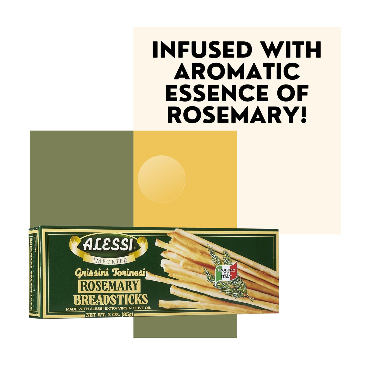 Alessi - Breadsticks Rosemary - Case Of 12 - 3 Oz