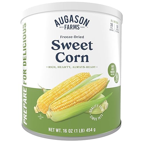 Augason Farms Freeze Dried Sweet Corn 16 Oz #10 Can